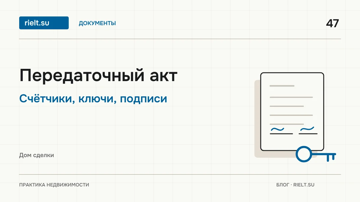 Акт приёма-передачи квартиры: когда подписывать и что в нём указать